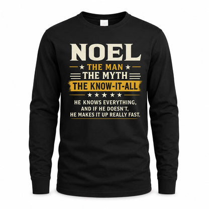 NOEL TM90-K04-125 - NAME Legendary Know-It-All Personalized Funny Shirt