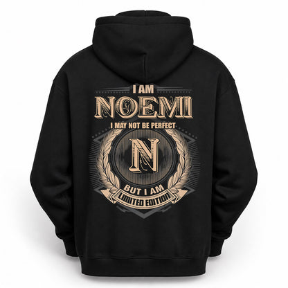 NOEMI PH55-T25-Personalized Name Quote Apparel “I Am NAME May Not Be Perfect But I Am Limited Edition”