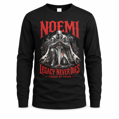 NOEMI HS90-K04-109 - NAME Legacy Never Dies Forged By Honor Personalized Knight