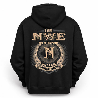 NWE PH55-T25-Personalized Name Quote Apparel “I Am NAME May Not Be Perfect But I Am Limited Edition”