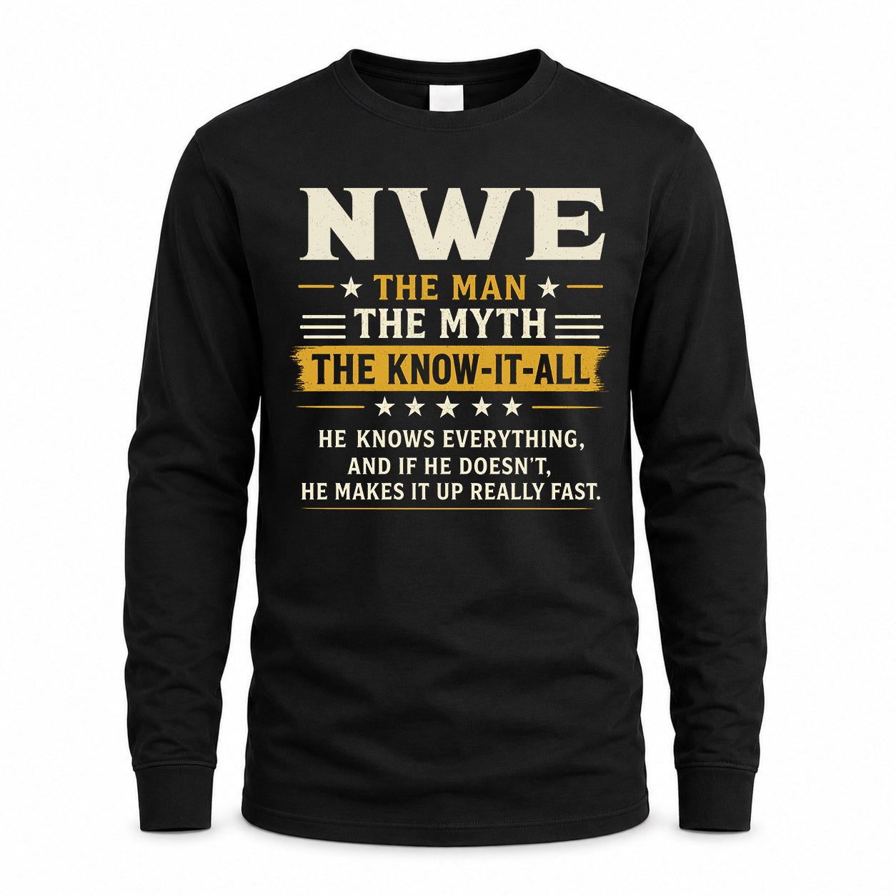 NWE TM90-K04-125 - NAME Legendary Know-It-All Personalized Funny Shirt