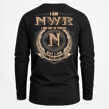 NWR PH55-T25-Personalized Name Quote Apparel “I Am NAME May Not Be Perfect But I Am Limited Edition”
