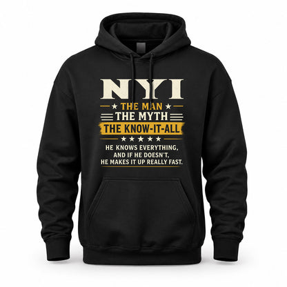 NYI TM90-K04-125 - NAME Legendary Know-It-All Personalized Funny Shirt