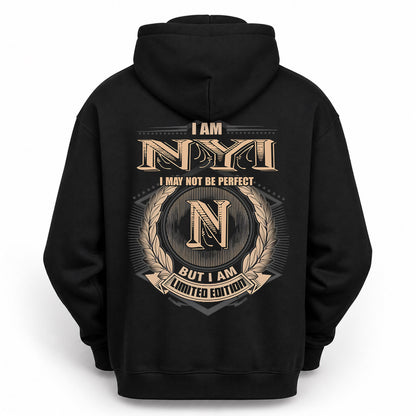 NYI PH55-T25-Personalized Name Quote Apparel “I Am NAME May Not Be Perfect But I Am Limited Edition”