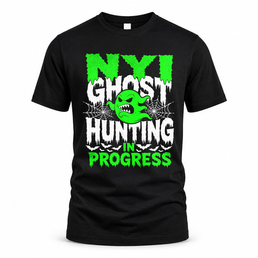 NYI HW22-K06-109 - NAME Ghost Hunting In Progress Personalized Halloween Shirt