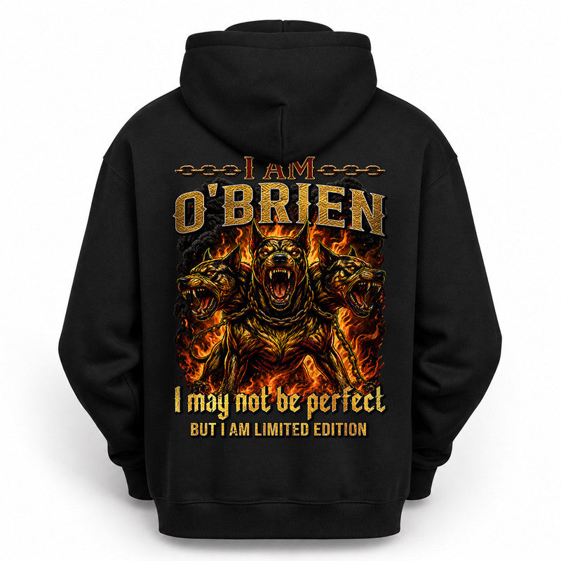 O-BRIEN MP88-F2-168–Personalized Bold Quote Apparel “I Am NAME I May Not Be Perfect But I Am Limited Edition