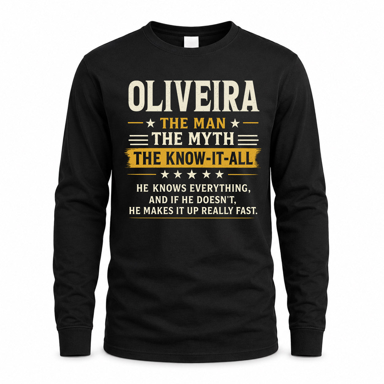 OLIVEIRA TM90-K04-125 - NAME Legendary Know-It-All Personalized Funny Shirt