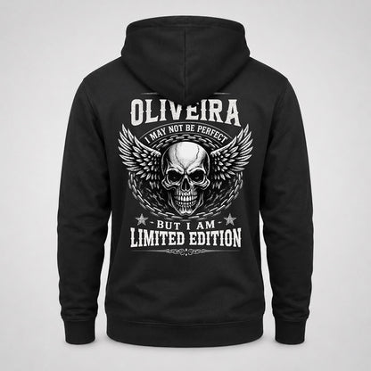 OLIVEIRA P01-K24-229 – Personalized Skull Graphic Apparel “I Am NAME I May Not Be Perfect But I Am Limited Edition”