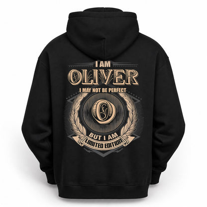 OLIVER PH55-T25-Personalized Name Quote Apparel “I Am NAME May Not Be Perfect But I Am Limited Edition”