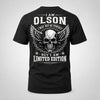 OLSON P01-K24-229 – Personalized Skull Graphic Apparel “I Am NAME I May Not Be Perfect But I Am Limited Edition”
