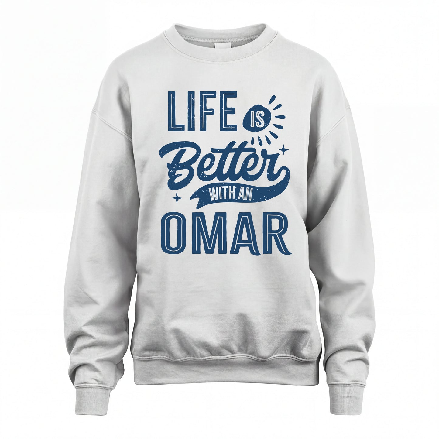 OMAR HH88-K2–Personalized Name Quote T-Shirt Life Is Better With Unisex Gift