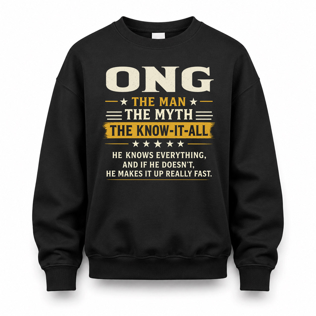 ONG TM90-K04-125 - NAME Legendary Know-It-All Personalized Funny Shirt