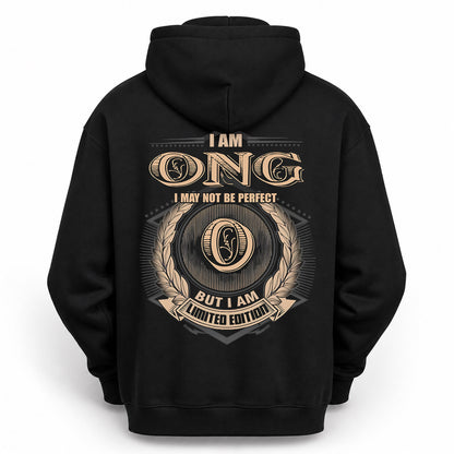 ONG PH55-T25-Personalized Name Quote Apparel “I Am NAME May Not Be Perfect But I Am Limited Edition”