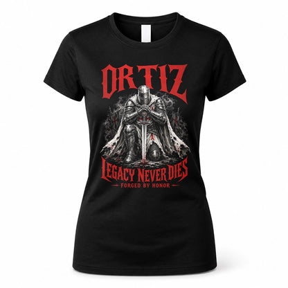 ORTIZ HS90-K04-109 - NAME Legacy Never Dies Forged By Honor Personalized Knight