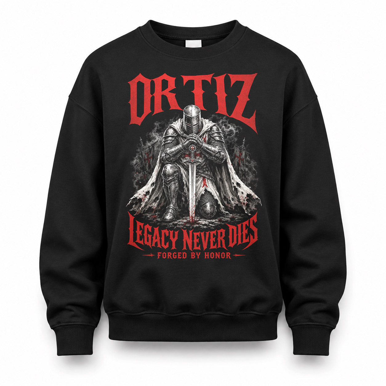 ORTIZ HS90-K04-109 - NAME Legacy Never Dies Forged By Honor Personalized Knight