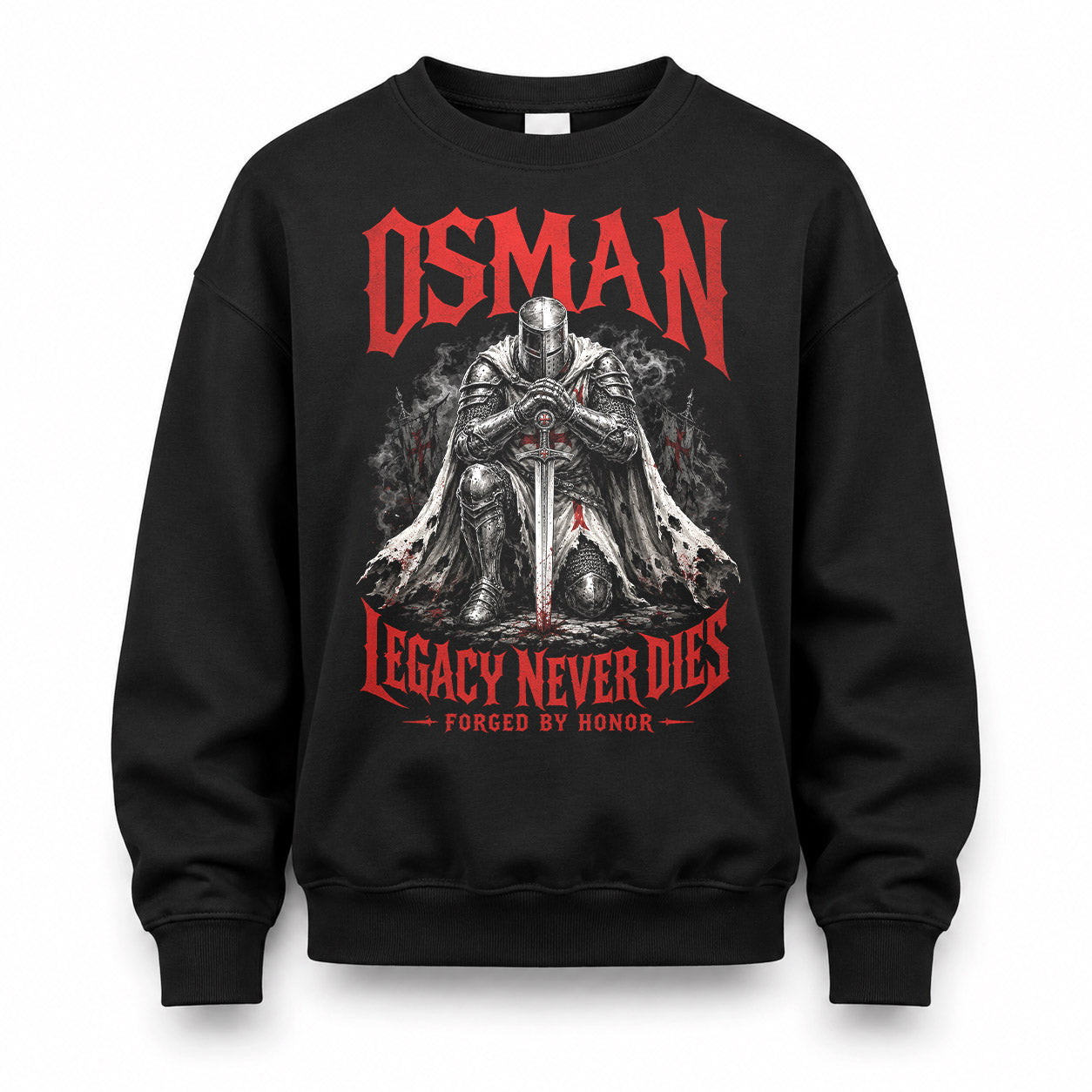 OSMAN HS90-K04-109 - NAME Legacy Never Dies Forged By Honor Personalized Knight
