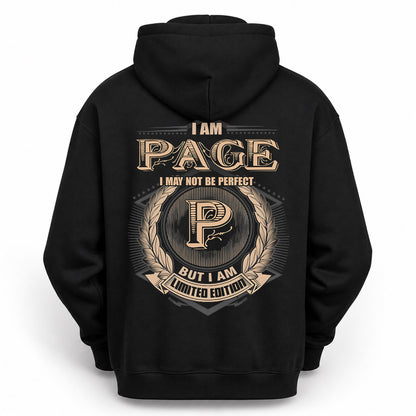 PAGE PH55-T25-Personalized Name Quote Apparel “I Am NAME May Not Be Perfect But I Am Limited Edition”