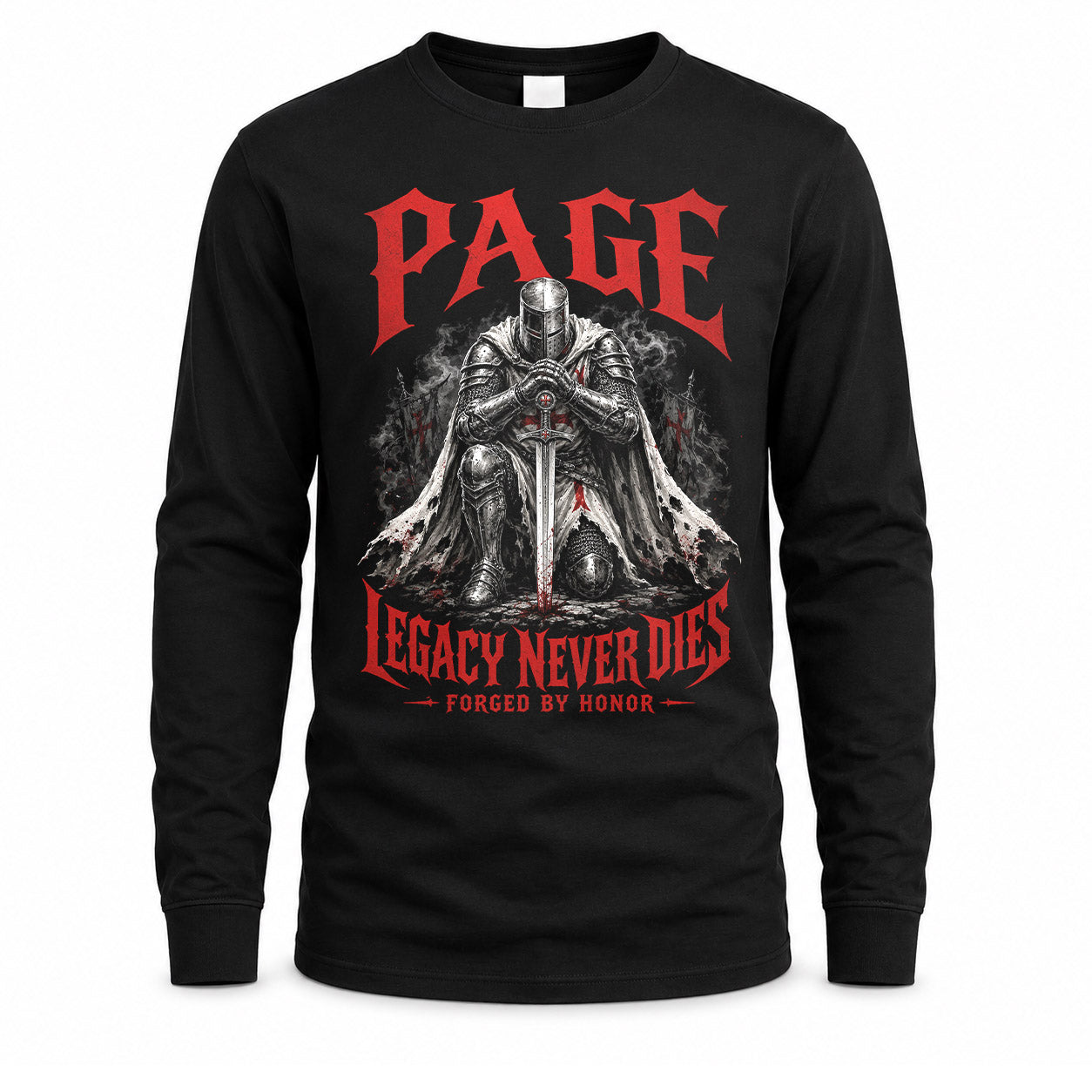 PAGE HS90-K04-109 - NAME Legacy Never Dies Forged By Honor Personalized Knight