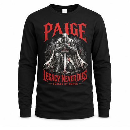 PAIGE HS90-K04-109 - NAME Legacy Never Dies Forged By Honor Personalized Knight
