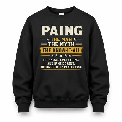PAING TM90-K04-125 - NAME Legendary Know-It-All Personalized Funny Shirt