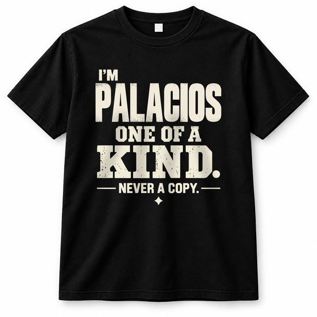 PALACIOS P6-K4-228 Personalized Funny Quote Apparel “I’m NAME – One of a Kind, Never a Copy”