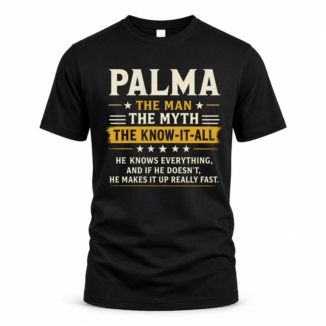 PALMA TM90-K04-125 - NAME Legendary Know-It-All Personalized Funny Shirt