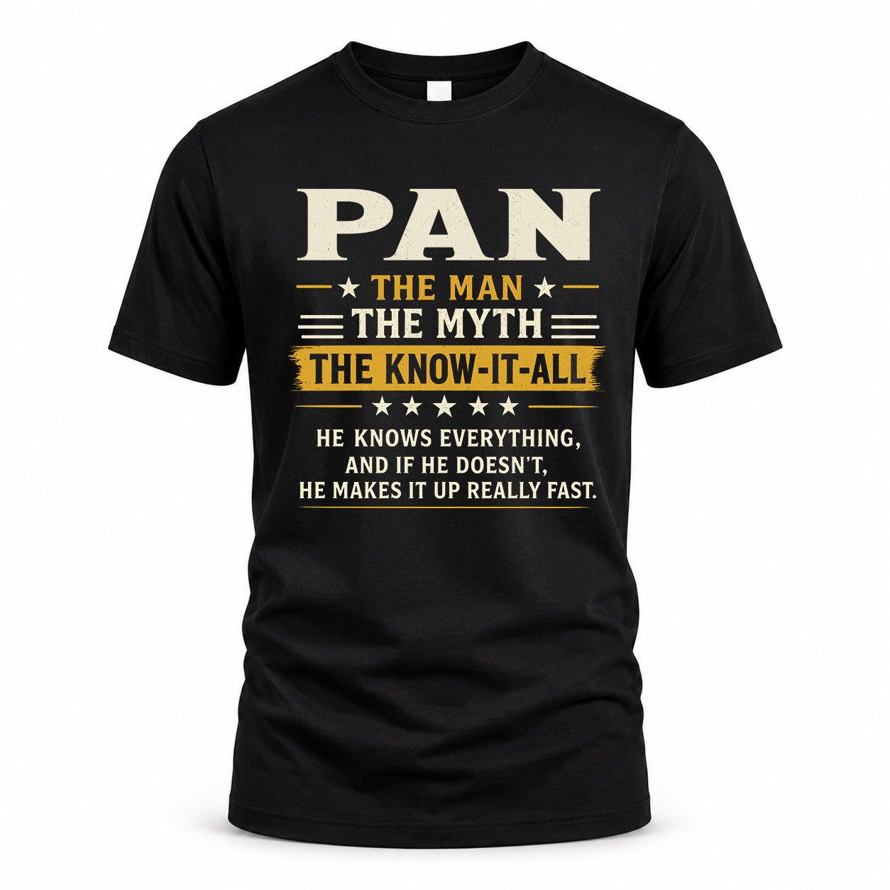 PAN TM90-K04-125 - NAME Legendary Know-It-All Personalized Funny Shirt