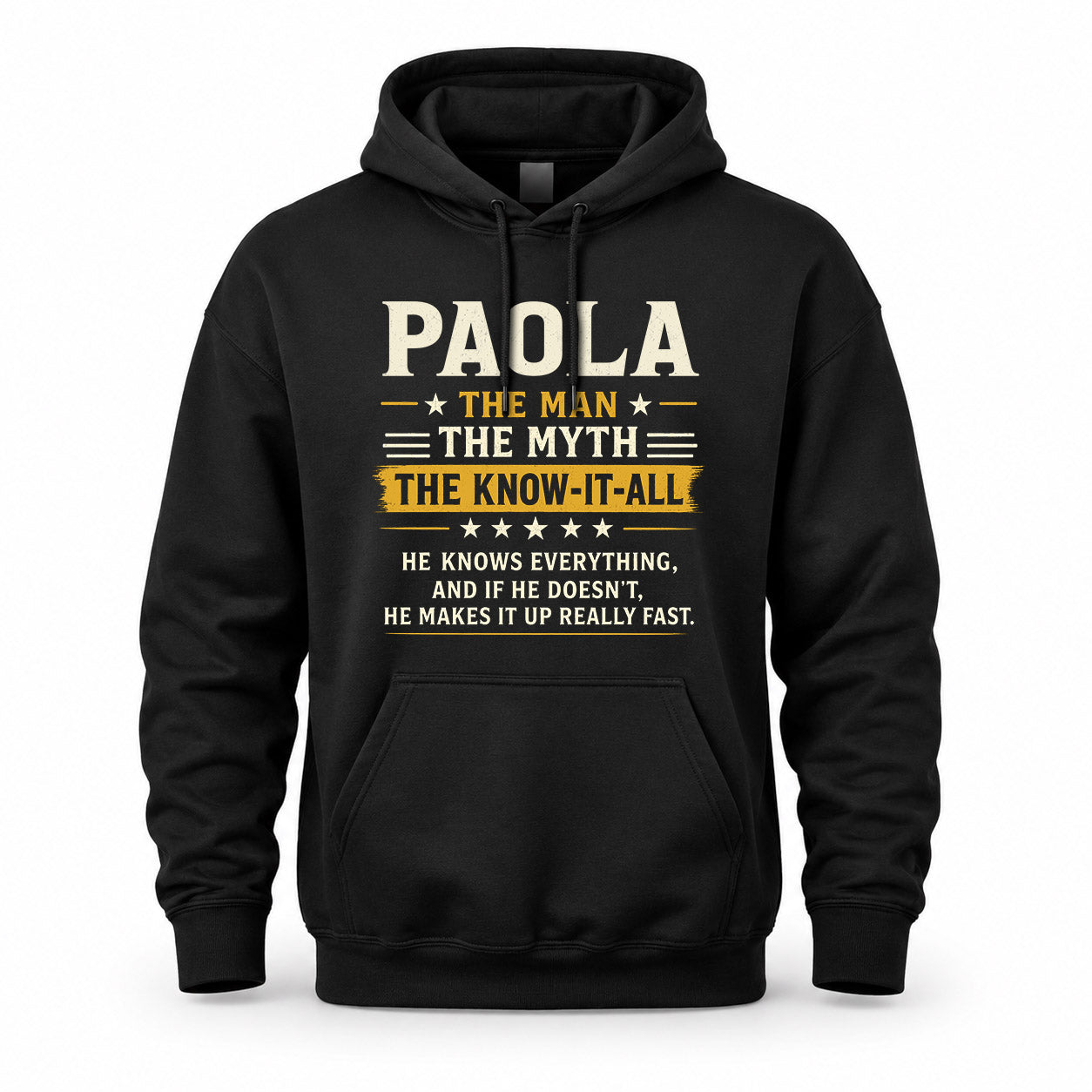 PAOLA TM90-K04-125 - NAME Legendary Know-It-All Personalized Funny Shirt
