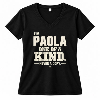 PAOLA P6-K4-228 Personalized Funny Quote Apparel “I’m NAME – One of a Kind, Never a Copy”