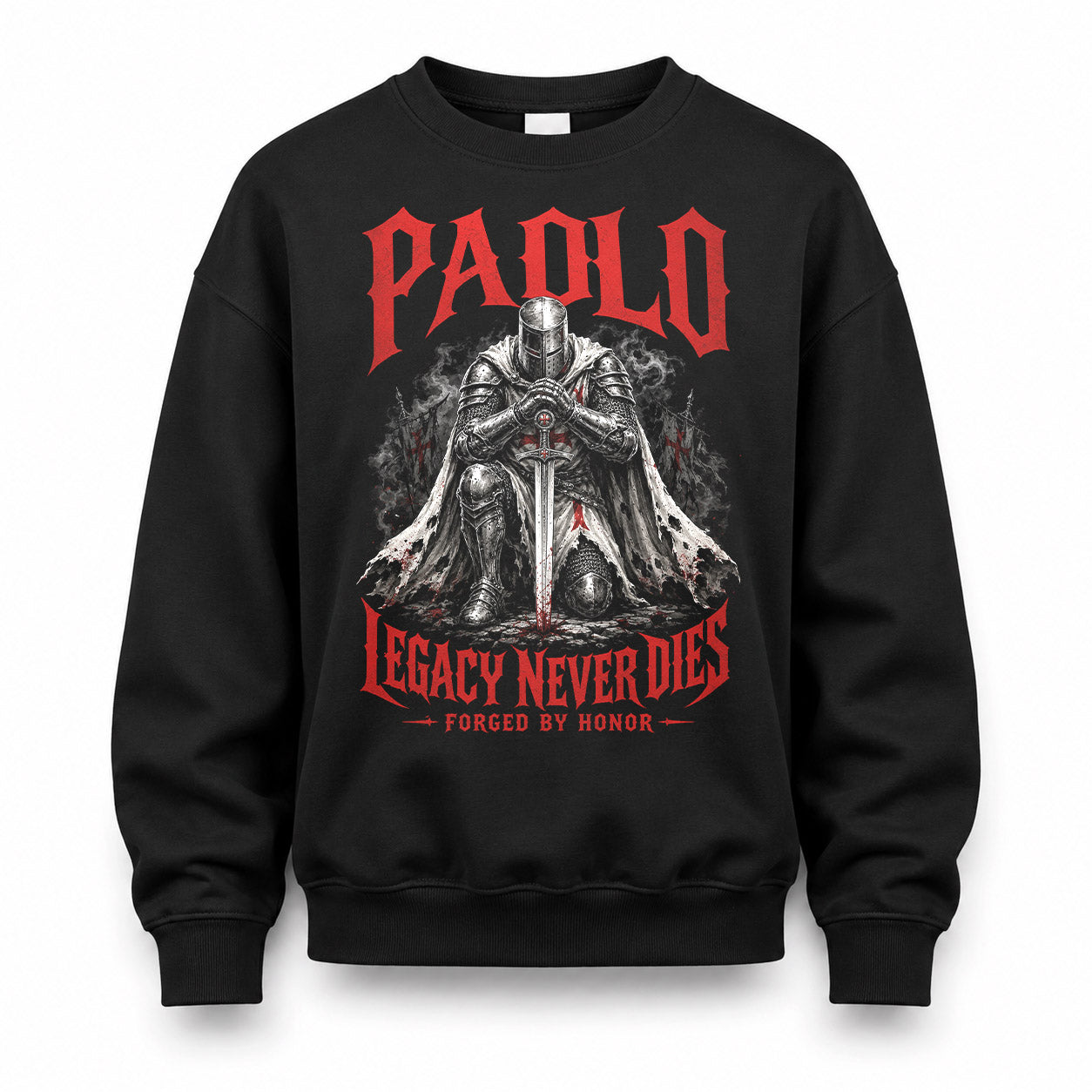 PAOLO HS90-K04-109 - NAME Legacy Never Dies Forged By Honor Personalized Knight
