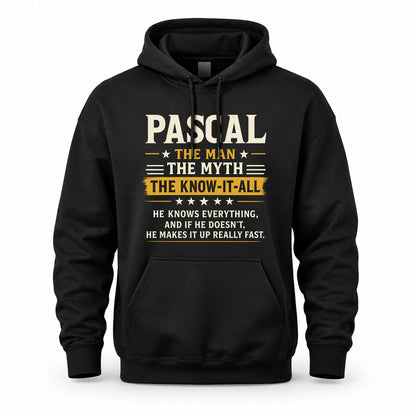 PASCAL TM90-K04-125 - NAME Legendary Know-It-All Personalized Funny Shirt