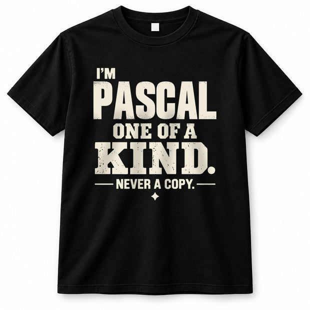 PASCAL P6-K4-228 Personalized Funny Quote Apparel “I’m NAME – One of a Kind, Never a Copy”
