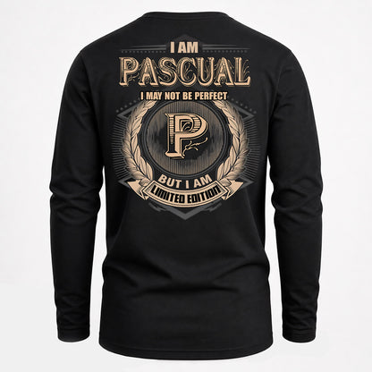 PASCUAL PH55-T25-Personalized Name Quote Apparel “I Am NAME May Not Be Perfect But I Am Limited Edition”