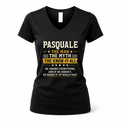 PASQUALE TM90-K04-125 - NAME Legendary Know-It-All Personalized Funny Shirt