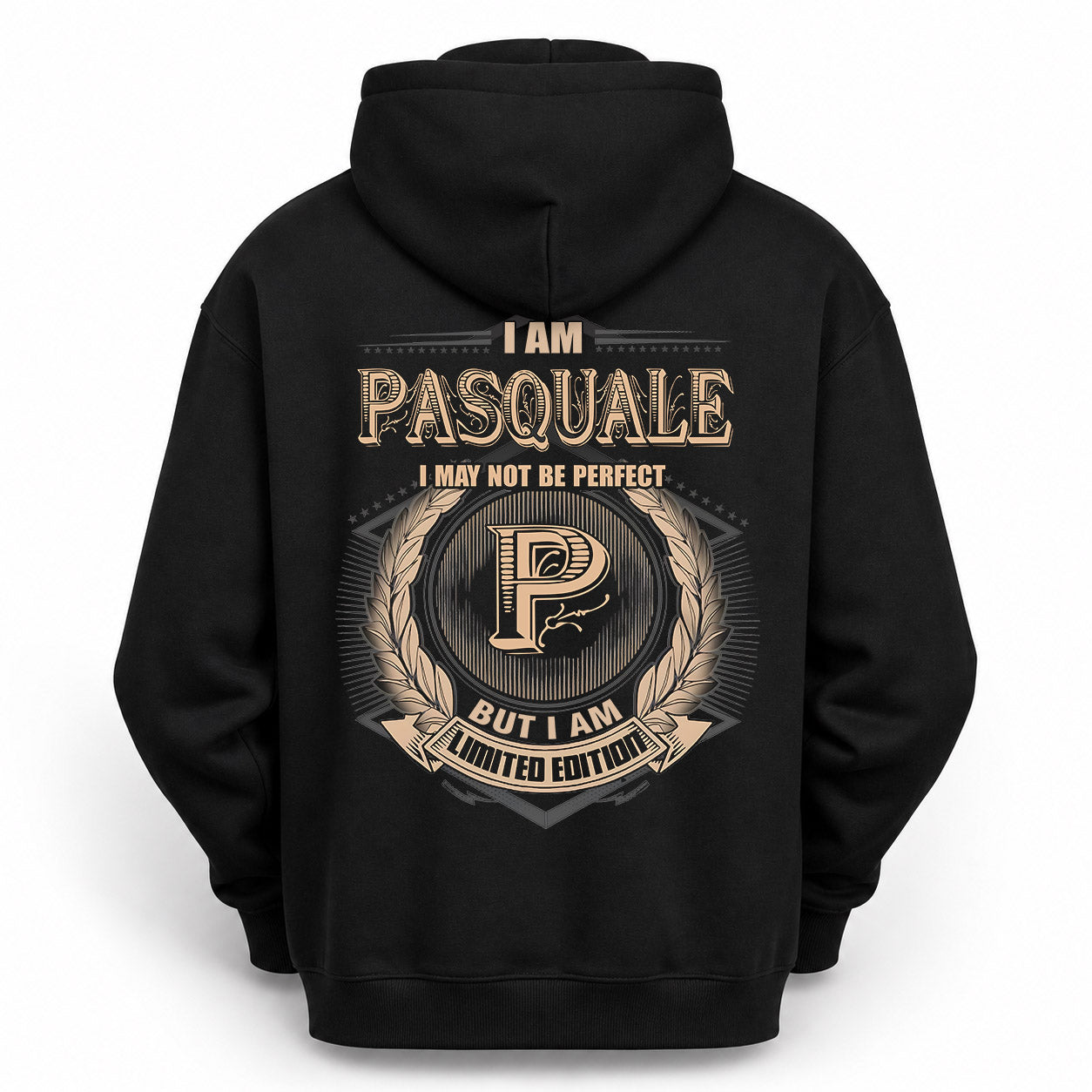 PASQUALE PH55-T25-Personalized Name Quote Apparel “I Am NAME May Not Be Perfect But I Am Limited Edition”