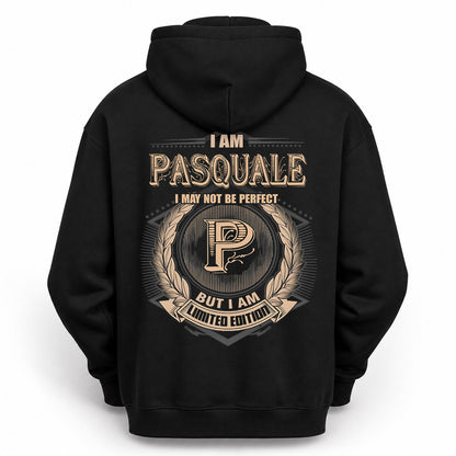 PASQUALE PH55-T25-Personalized Name Quote Apparel “I Am NAME May Not Be Perfect But I Am Limited Edition”