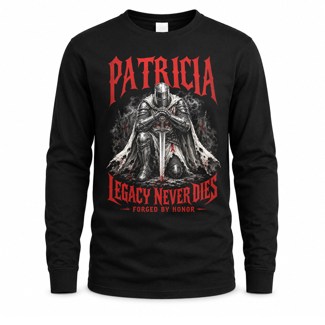PATRICIA HS90-K04-109 - NAME Legacy Never Dies Forged By Honor Personalized Knight