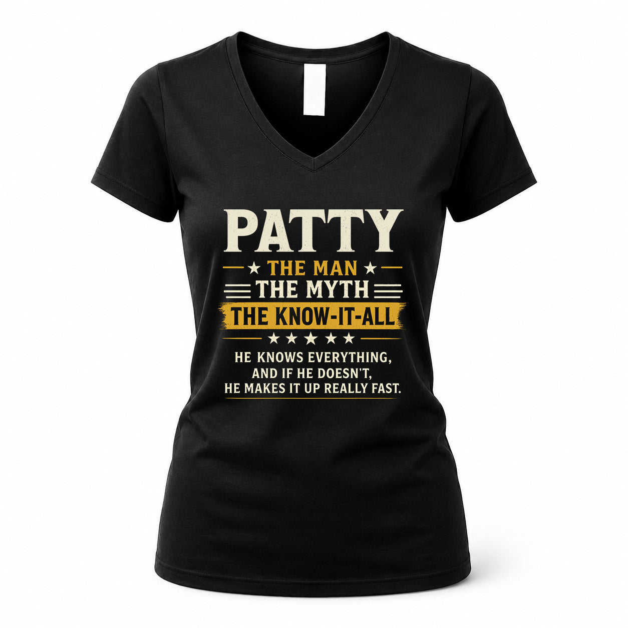 PATTY TM90-K04-125 - NAME Legendary Know-It-All Personalized Funny Shirt