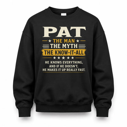PAT TM90-K04-125 - NAME Legendary Know-It-All Personalized Funny Shirt