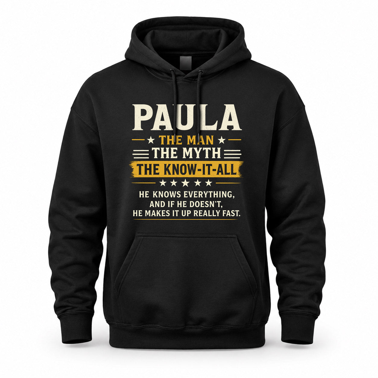 PAULA TM90-K04-125 - NAME Legendary Know-It-All Personalized Funny Shirt