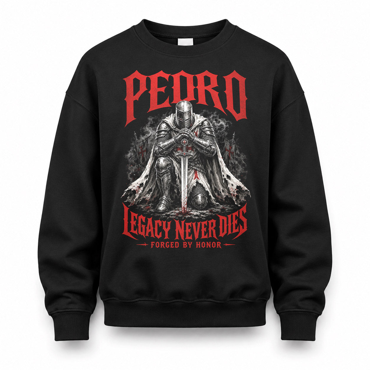 PEDRO HS90-K04-109 - NAME Legacy Never Dies Forged By Honor Personalized Knight