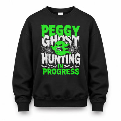PEGGY HW22-K06-109 - NAME Ghost Hunting In Progress Personalized Halloween Shirt