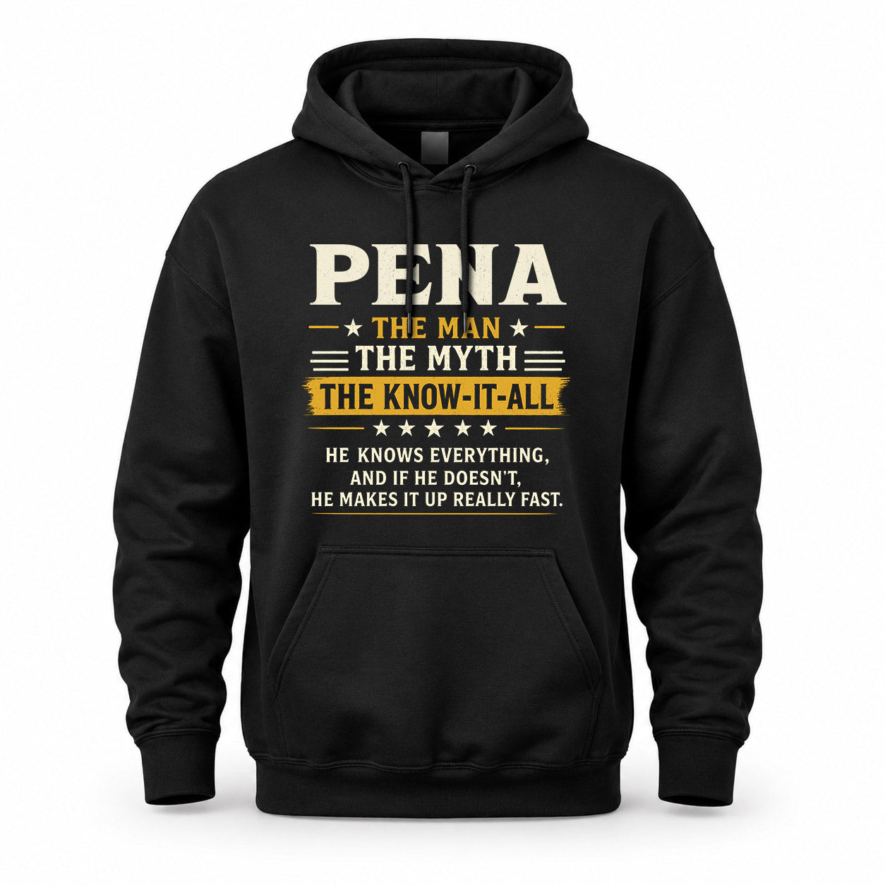 PENA TM90-K04-125 - NAME Legendary Know-It-All Personalized Funny Shirt