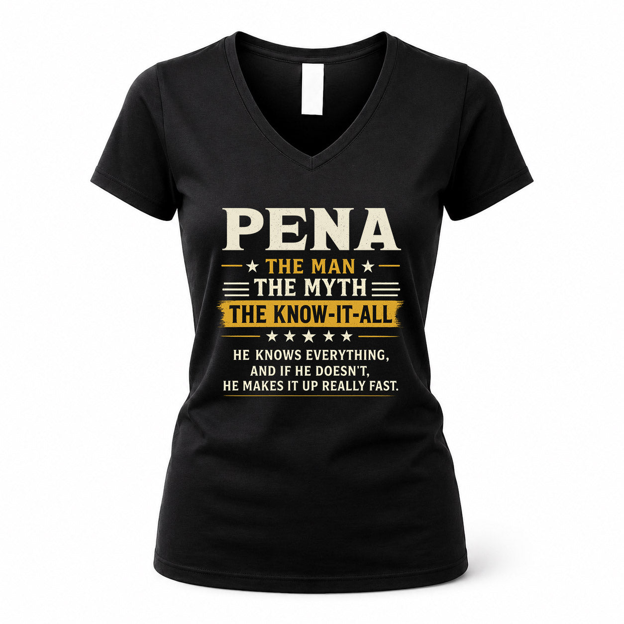 PENA TM90-K04-125 - NAME Legendary Know-It-All Personalized Funny Shirt