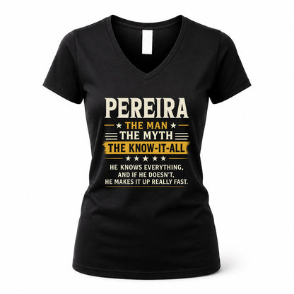 PEREIRA TM90-K04-125 - NAME Legendary Know-It-All Personalized Funny Shirt