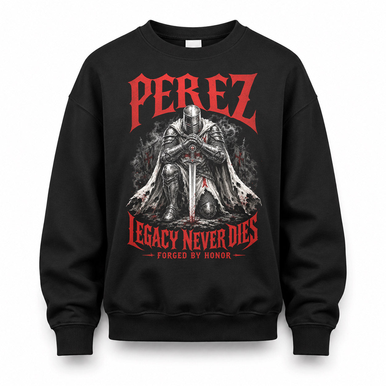 PEREZ HS90-K04-109 - NAME Legacy Never Dies Forged By Honor Personalized Knight