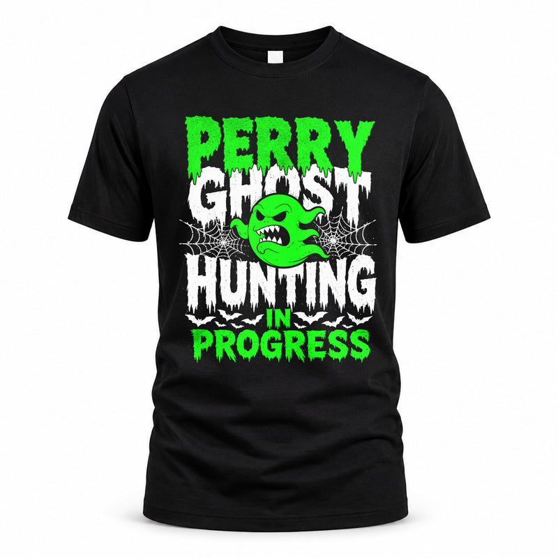 PERRY HW22-K06-109 - NAME Ghost Hunting In Progress Personalized Halloween Shirt