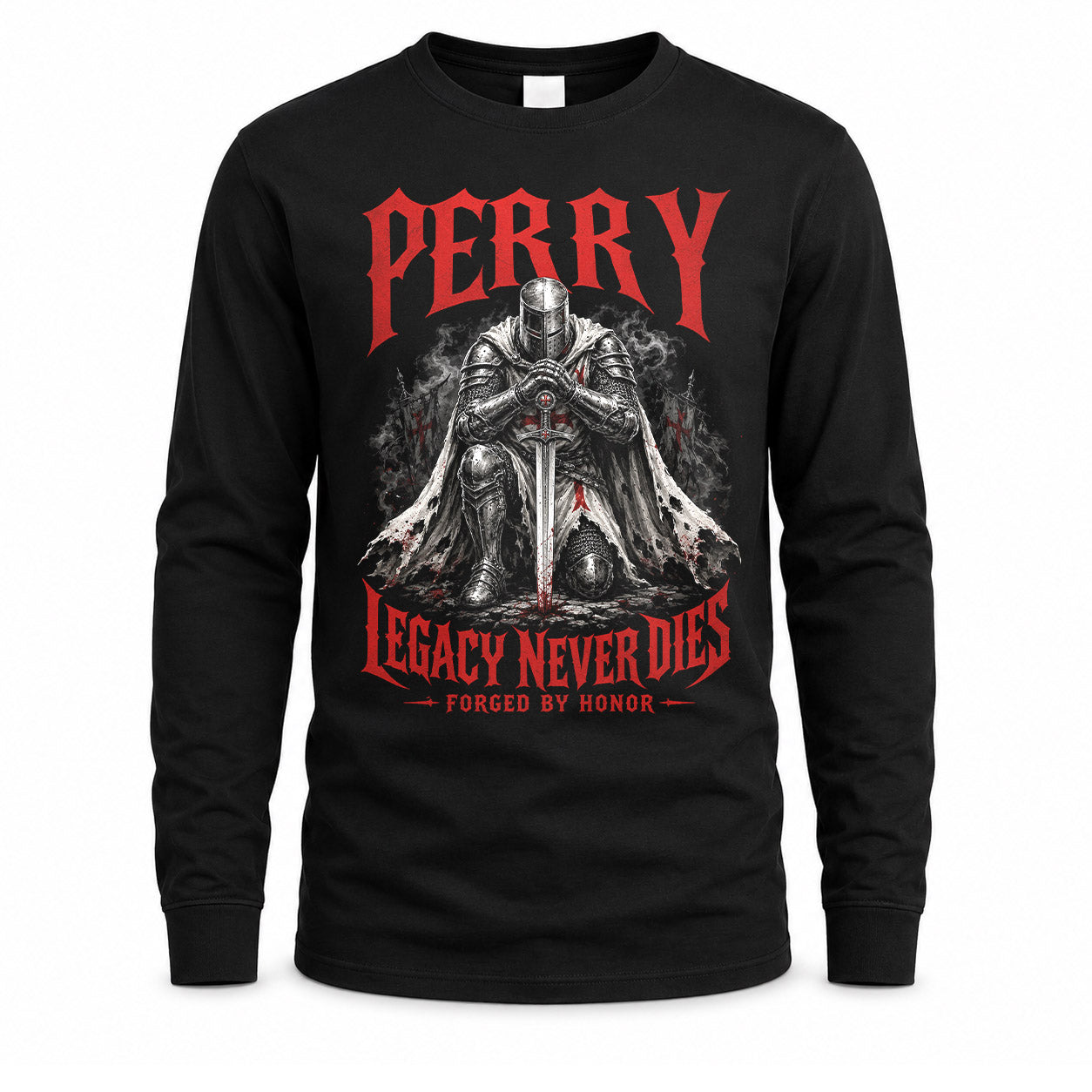 PERRY HS90-K04-109 - NAME Legacy Never Dies Forged By Honor Personalized Knight