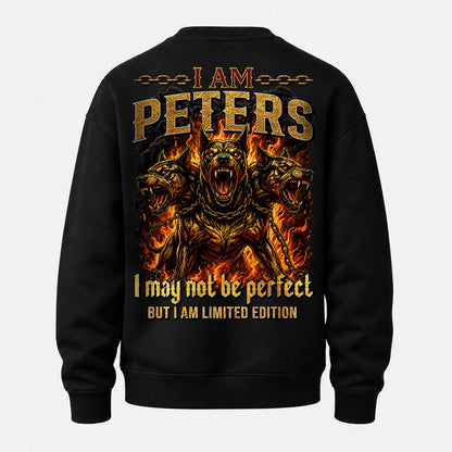 PETERS MP88-F2-168–Personalized Bold Quote Apparel “I Am NAME I May Not Be Perfect But I Am Limited Edition