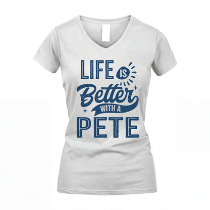 PETE HH88-K2–Personalized Name Quote T-Shirt Life Is Better With Unisex Gift